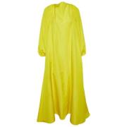 Pre-owned Cotton dresses Valentino Vintage , Yellow , Dames