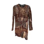 Pre-owned Leather dresses Balmain Pre-owned , Brown , Dames