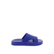 Slippers met uitsnijdingen en reliëflogo Salvatore Ferragamo , Blue , ...