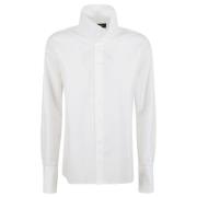Witte Poplin Overhemd met Opstaande Kraag Fabiana Filippi , White , Da...