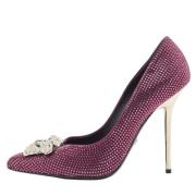 Pre-owned Suede heels Versace Pre-owned , Purple , Dames