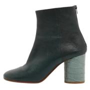 Pre-owned Leather boots Maison Margiela Pre-owned , Green , Dames