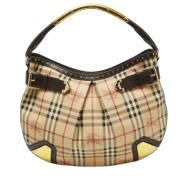 Pre-owned Leather handbags Burberry Vintage , Brown , Dames