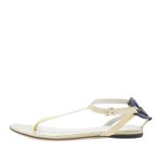 Pre-owned Leather sandals Gucci Vintage , Beige , Dames