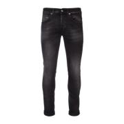 Klassieke Broek Dondup , Black , Heren