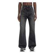 Zwarte Flared Jeans - Japanse Denim Balenciaga , Black , Heren