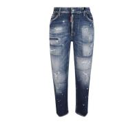 Blauwe Boston Jeans Dsquared2 , Blue , Dames