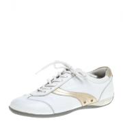 Pre-owned Leather sneakers Prada Vintage , White , Dames