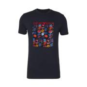 Katoenen Jersey T-shirt met Coördinerende Patch Print Emporio Armani ,...