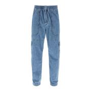 Lichte cargo jeans met zakken Isabel Marant , Blue , Heren