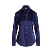 Overhemd met Lange Mouwen en Knopen Polo Ralph Lauren , Blue , Dames