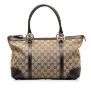 Pre-owned Canvas gucci-bags Gucci Vintage , Brown , Dames