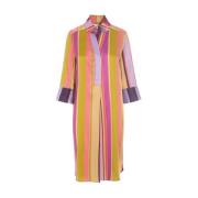 Gedurfde Gestreepte Kimono-geïnspireerde Jurk Dea Kudibal , Multicolor...