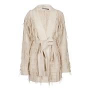 Lunar Psychedelische Cardigan Canessa , Beige , Dames