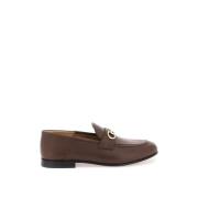 Gancini Loafers met Gouden Detail Salvatore Ferragamo , Brown , Heren