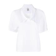 Witte Polo T-Shirt met Korte Pofmouwen Noir Kei Ninomiya , White , Dam...