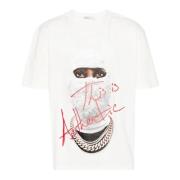 Witte Katoenen Ronde Hals T-shirt met Logo Print IH NOM UH NIT , White...