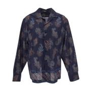 Bedrukt Overhemd met Etro Print Etro , Blue , Heren