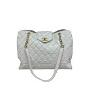 Pre-owned Leather chanel-bags Chanel Vintage , White , Dames