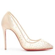 Pre-owned Mesh heels Christian Louboutin Pre-owned , Beige , Dames