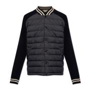 Cardigan met dons voorkant Moncler , Black , Heren