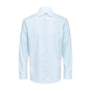 Lichtblauwe Klassieke Knopenblouse Selected Homme , Blue , Heren