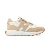 Beige en Leren Hardloopschoenen Hogan , Beige , Dames