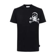 Zwart Gothic Plein Katoenen T-Shirt Philipp Plein , Black , Heren