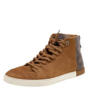 Pre-owned Coated canvas sneakers Louis Vuitton Vintage , Brown , Dames