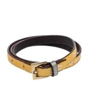 Pre-owned Leather bracelets Carolina Herrera Pre-owned , Yellow , Dame...