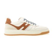 Witte Leren Basketbalsneakers Hogan , White , Heren