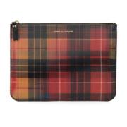 Lenticular Tartan Portemonnee Comme des Garçons , Red , Unisex