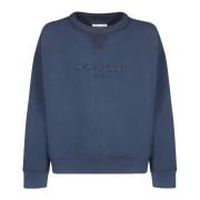 Vintage Katoenen Sweatshirt met Geborduurd Logo Maison Margiela , Blue...
