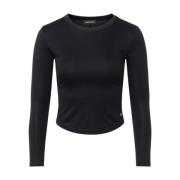 Jane Long Sleeve Top Anine Bing , Black , Dames