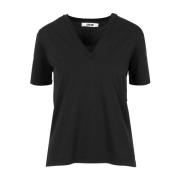 Zwart Grifoni V-Hals T-Shirt Mauro Grifoni , Black , Dames