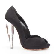 Pre-owned Satin heels Alexander McQueen Pre-owned , Black , Dames