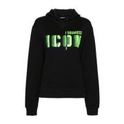 Icon Blur Cool Fit Hoodie Dsquared2 , Black , Dames