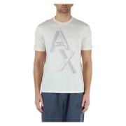 Regular Fit Pima Katoenen T-Shirt Armani Exchange , White , Heren