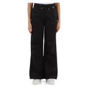 Wijde broek van technische stof Calvin Klein Jeans , Black , Dames