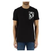 Katoenen T-shirt met Logo Print Calvin Klein Jeans , Black , Heren