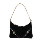 Zwarte leren tas met metalen details Givenchy , Black , Dames