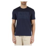 Regular Fit Katoenen T-shirt Armani Exchange , Blue , Heren