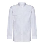 Witte Katoenen Overhemd met Ruime Pasvorm Jil Sander , White , Heren