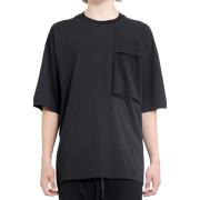 Zwart Oversized T-Shirt met Zakken Thom Krom , Black , Heren