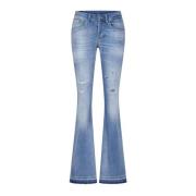 Betty Flared Jeans Dondup , Blue , Dames