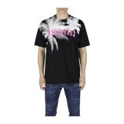 Zwart palmprint T-shirt Dsquared2 , Black , Heren