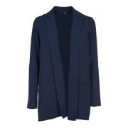 Blauwe Jas met Sjaalkraag Ottod'Ame , Blue , Dames