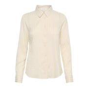 Feminine gestreepte blouse met overhemdkraag Part Two , Multicolor , D...