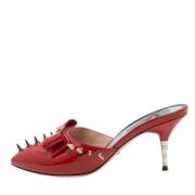 Pre-owned Leather sandals Gucci Vintage , Red , Dames