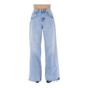 Wijde Denim Jeans voor Vrouwen Icon Denim , Blue , Dames
